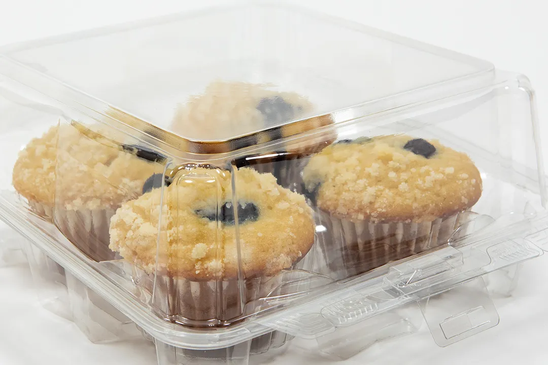 Blueberry Muffins In Clear Packaging