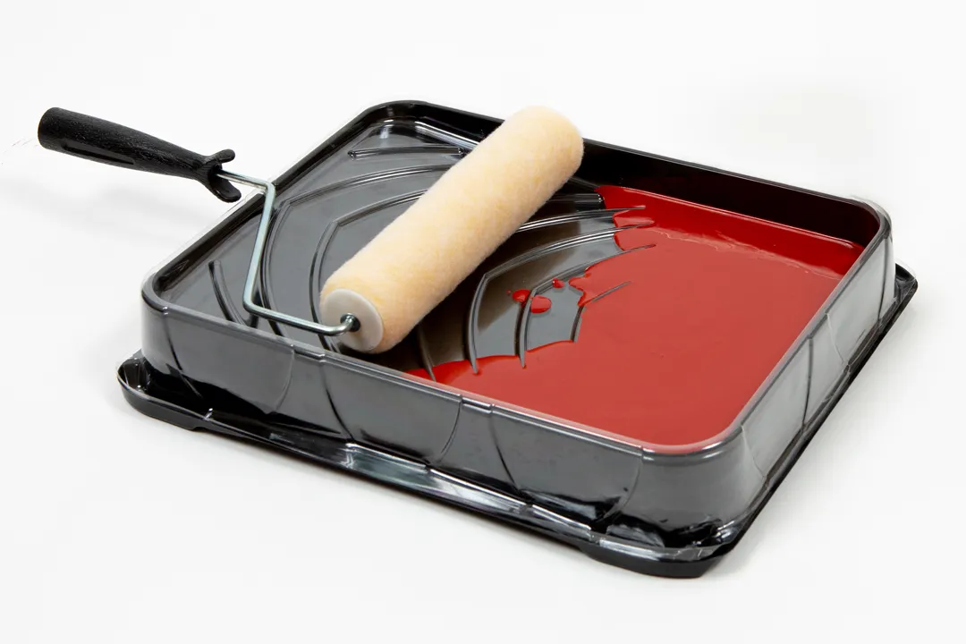 Paint Tray With Red Paint